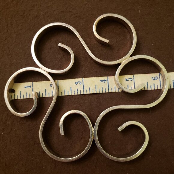 Vtg‎ Arabesque S pattern Silver Plate Trivet Fisher K4 Hallmark - Picture 5 of 7